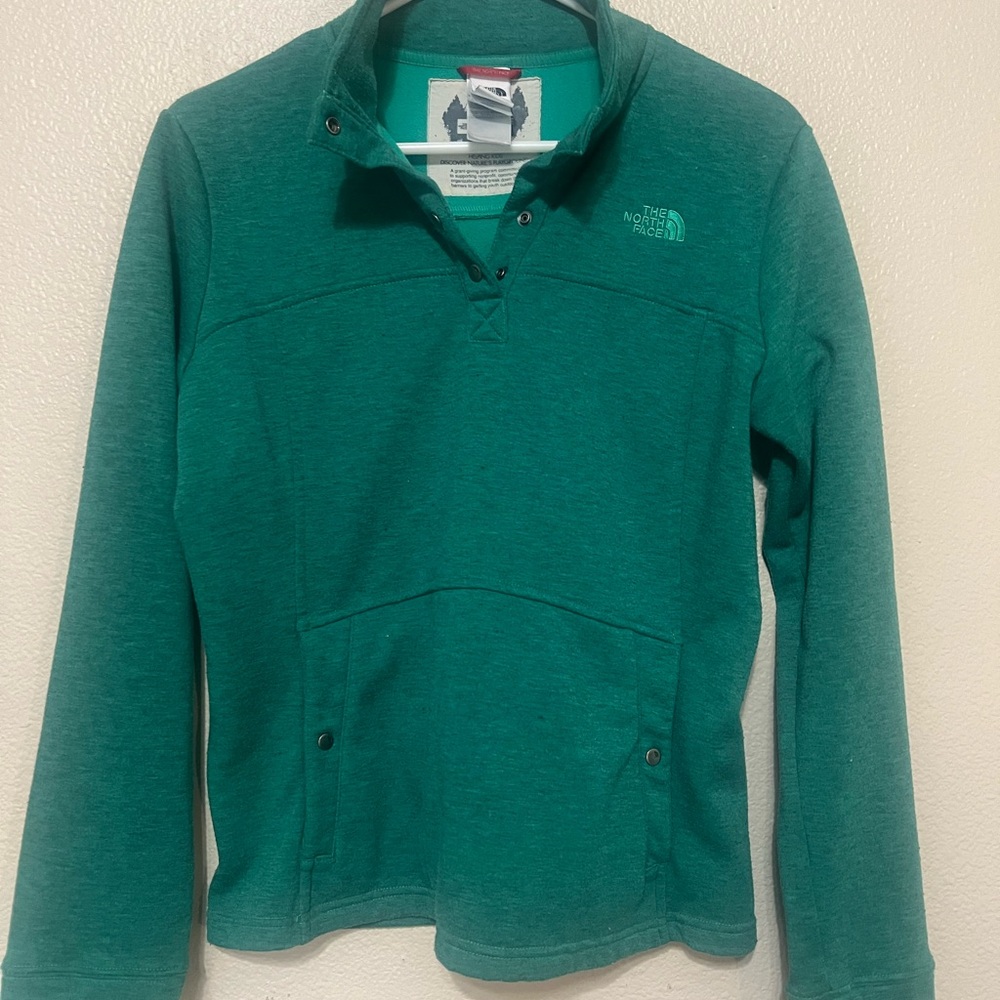 The North Face Teal Quarter-Zip Pullover
